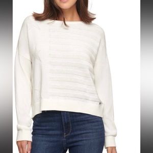 Tommy Hilfiger Women’s Ivory Stars & Stripes Crewneck Sweater Size XL NWT